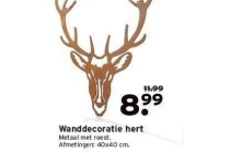 wanddecoratie hert