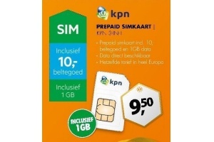 prepaid simkaart kpn 3 in 1