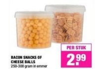 bacon snacks of cheese balls