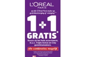1 1 gratis op alle l oreal paris make up