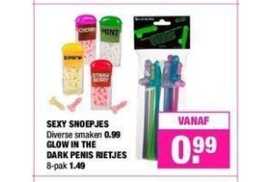 sexy snoepjes of glow in the dark penis nietjes