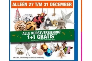 alle kerstversiering nu 1 1 gratis