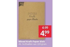 mixed kraft paper blok