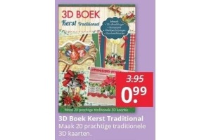 3d boek kerst traditional