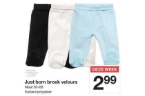 just born broek velours