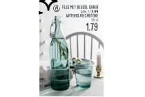 fles met beugel giara en waterglas castore