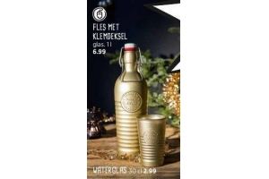 fles met klemdeksel