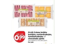 plus creme brulee koekjes custardcakejes fondantcakejes of chocolade sprits