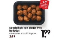 specialiteit van slager piet balletjes