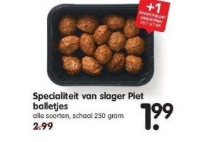 specialiteit van slager piet balletjes