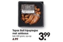 tapas bali kipspiesjes met satesaus