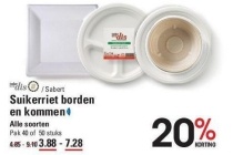 suikerriet borden en kommen