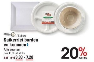 suikerriet borden en kommen