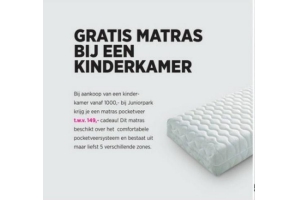 gratis matras bij een kinderkamer