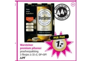warsteiner premium pilsener proefverpakking