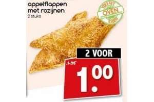 appelflappen met rozijnen