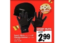 sport muts of handschoenen