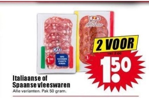 italiaanse of spaanse vleeswaren