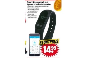 smart fitness watch met dynamische hartslagmeter