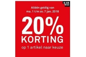 1 artikel naar keuze van karwei