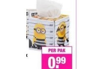 minions tissuebox of zakdoekjes