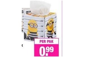 minions tissuebox of zakdoekjes