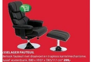 fauteuil m voetenbank hundslund