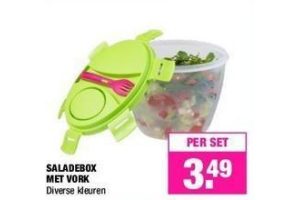 saladebox met vork