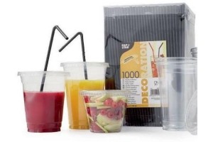 papstar doorzichtige bekers deksels of rietjes