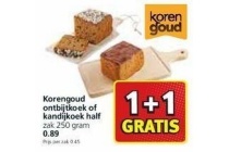 korengoud ontbijtkoek of kandijkoek half