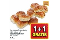 korengoud roomboter mini suiker appelkaneelbollen