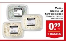 vleesselderie of ham preisalade