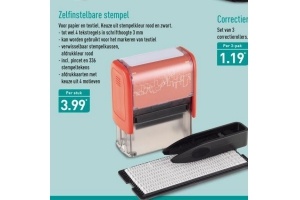 zelfinstelbare stempel