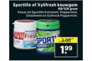 sportlife of xylifresh kauwgom
