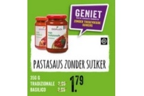 pastasaus zonder suiker