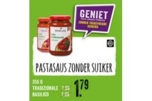 pastasaus zonder suiker