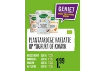 plantaardige variatie op yoghurt of kwark