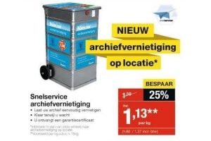 snelservice archiefvernietiging