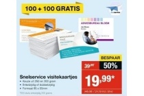 snelservice visitekaartjes