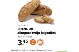 gluten en allergenenvrije baguettes