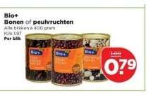 bio bonen of peulvruchten