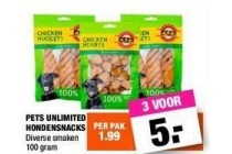 pets unlimited hondensnacks