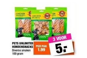 pets unlimited hondensnacks