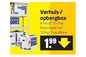 verhuis opbergbox