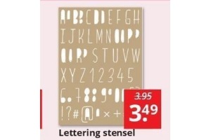lettering stensel