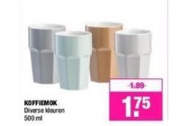 koffiemok diverse kleuren