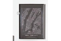 print in lijst nyc map