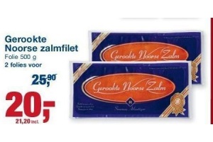 gerookte noorse zalmfilet