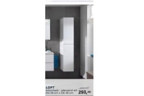 loft kolomkast glanzend wit