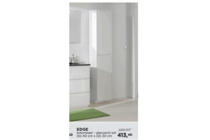 edge kolomkast glanzend wit